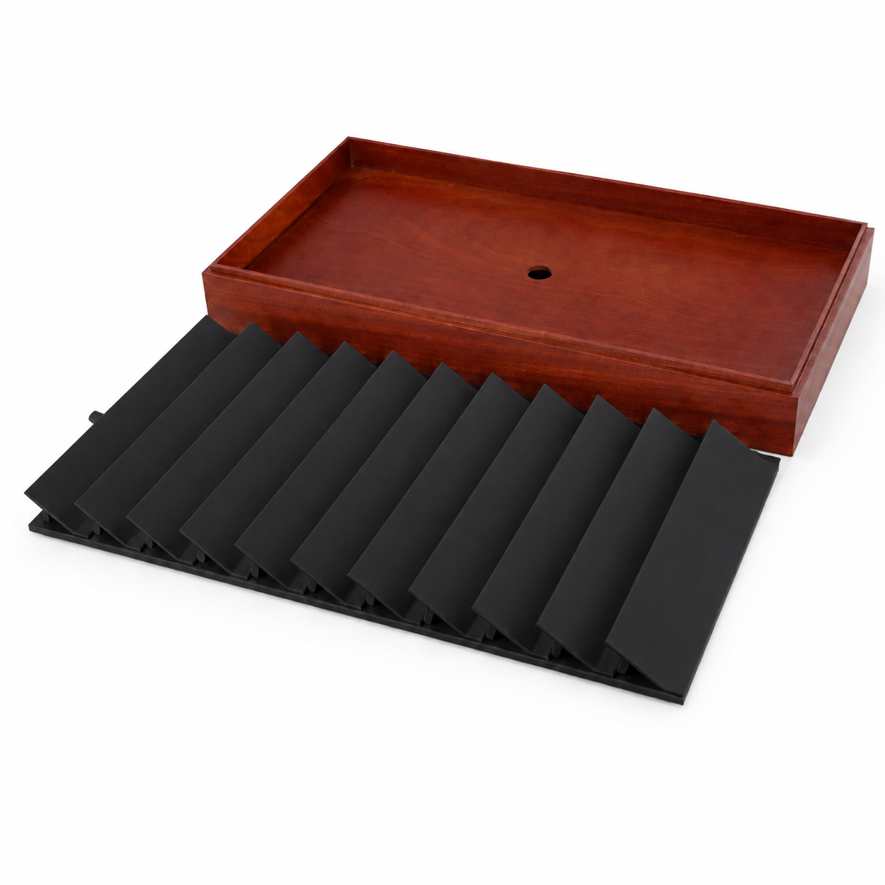 11-Slot Wooden Earring Display Tray with Black Interior – Jeweller Buy
