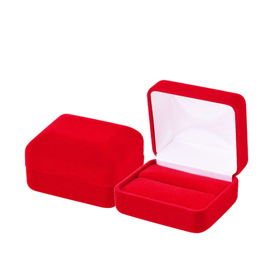 12PCS Red Velvet Double Ring Boxes