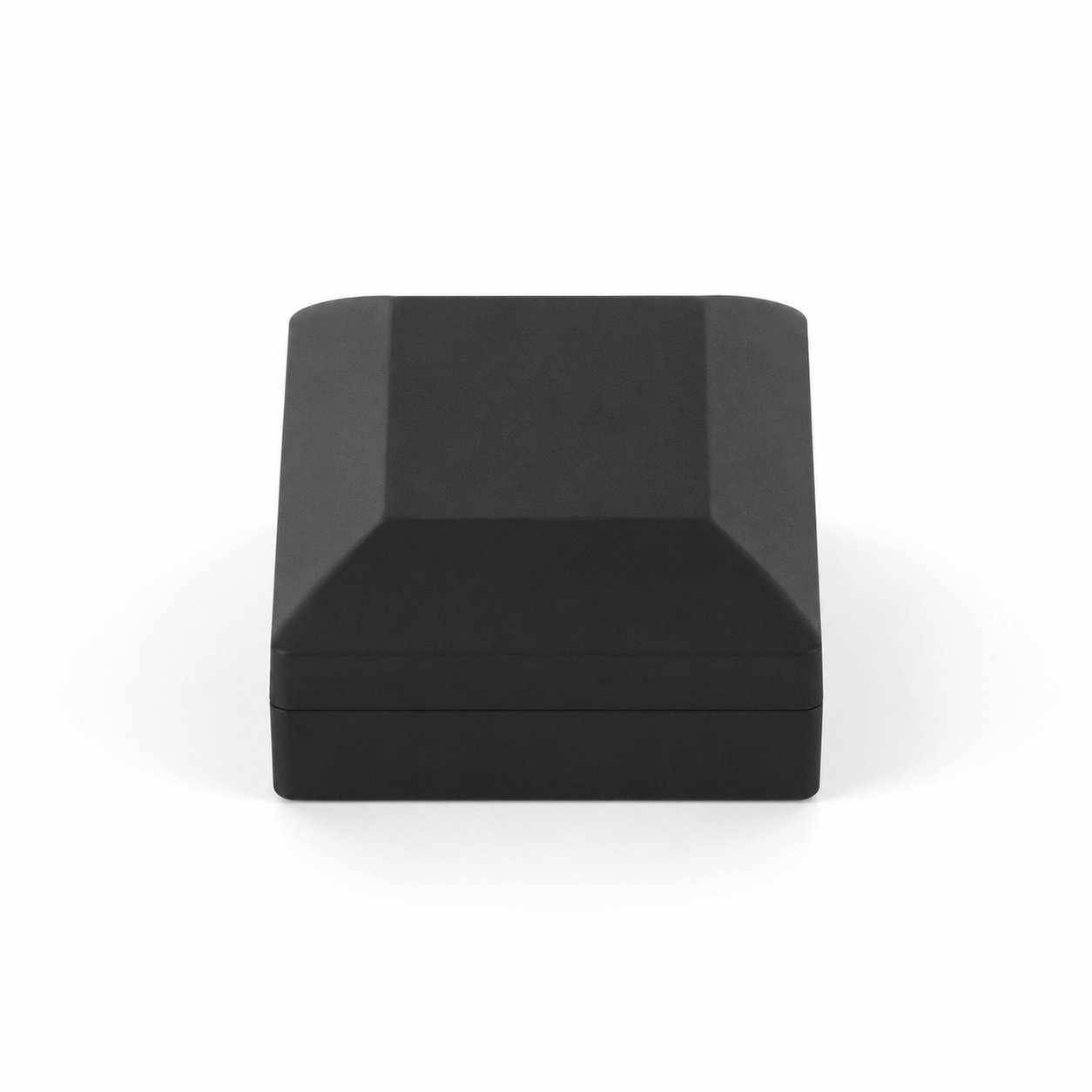 Black LED Necklace Box with Black Interior for Pendant Presentation