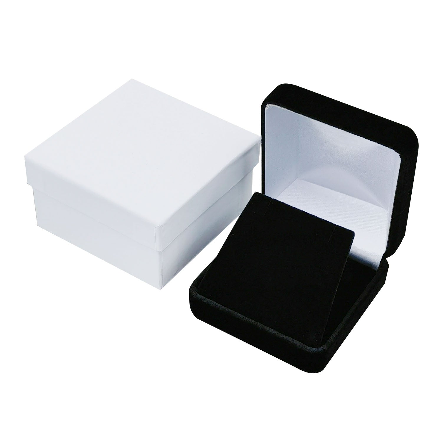 Black Square Velvet Pendant Boxes, product view 2