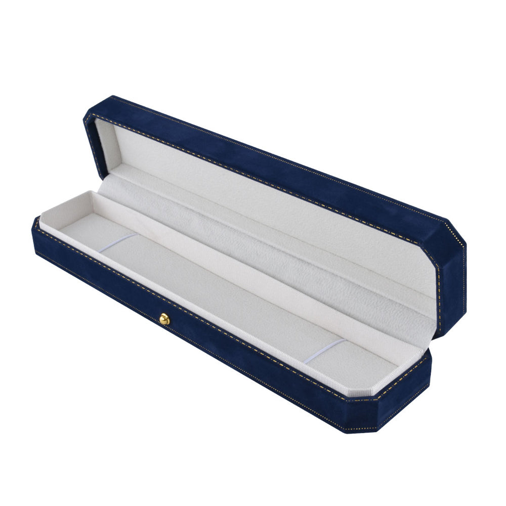 Blue Octagonal Velvet Bracelet Boxes, product view 2