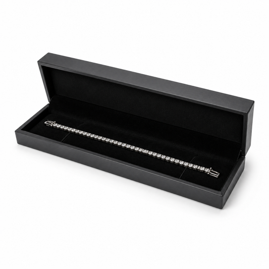 bracelet box - 12 Black Bracelet Boxes P06BR-BK BK front view