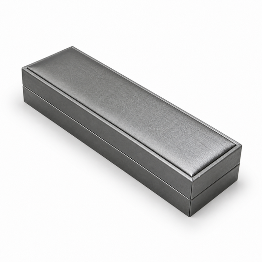 bracelet box - 12 Gray Bracelet Boxes P06BR-GR BK open view