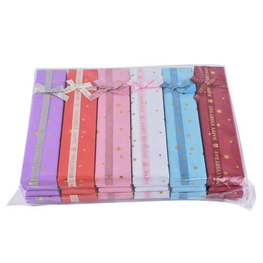 bracelet box - 12pcs Gold Cardboard Bracelet Boxes B15-82-MX4 open view