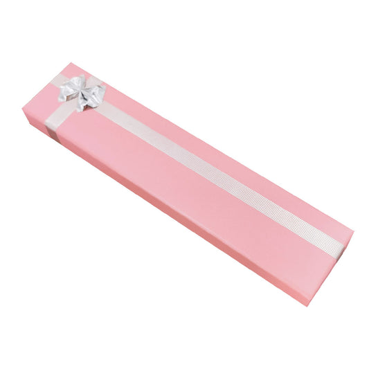 bracelet box - 12-Piece Pink Ribbon Paper Bracelet Gift Boxes B0982-P open view