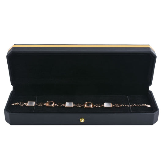 bracelet box - PU Bracelet Box P09BR-BK BK front view