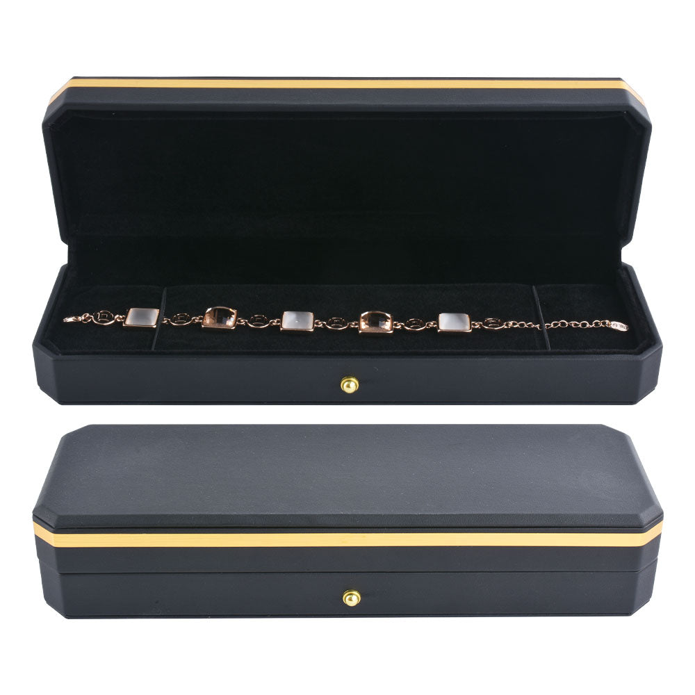 bracelet box - PU Bracelet Box P09BR-BK BK open view