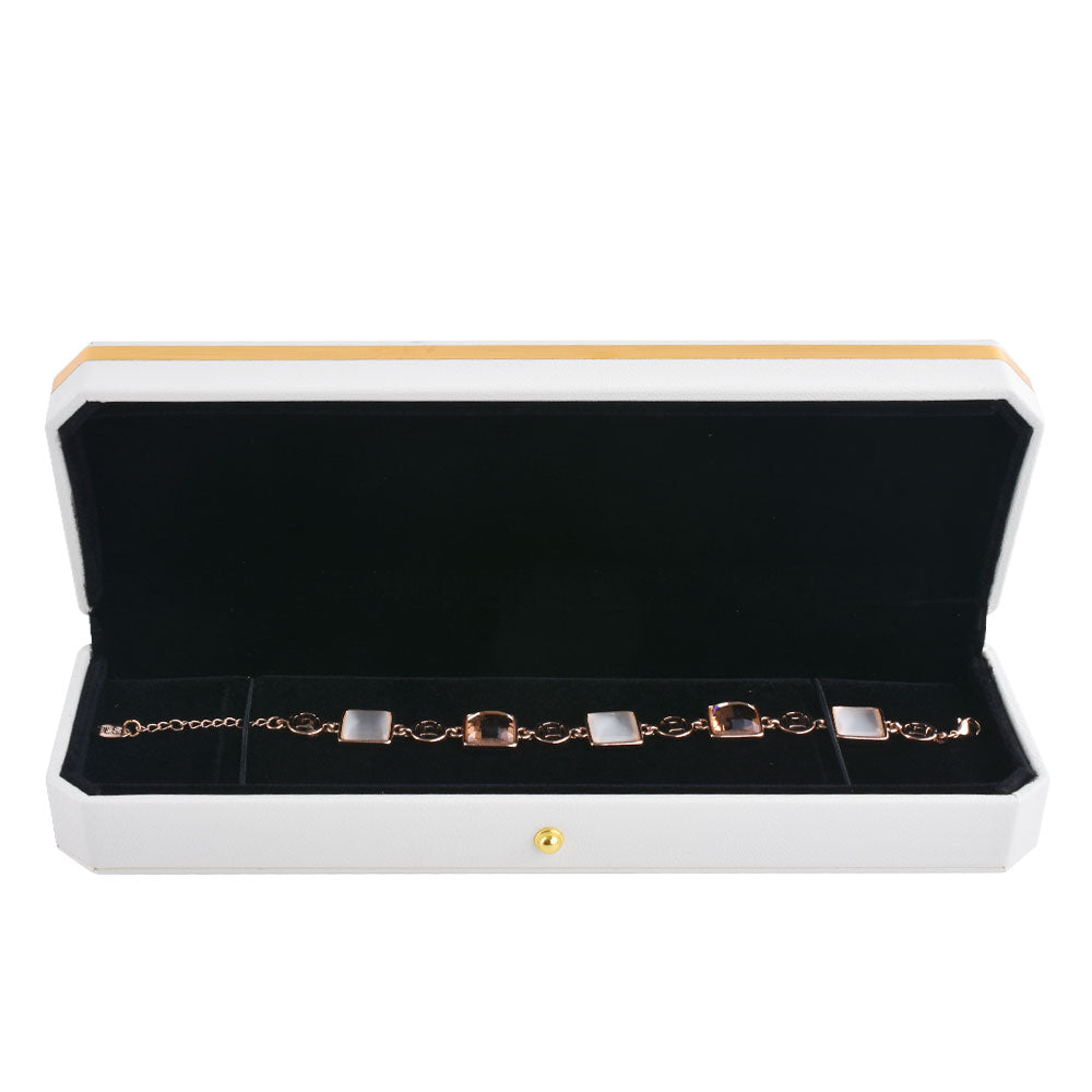 bracelet box - PU Bracelet Box P09BR-W BK front view