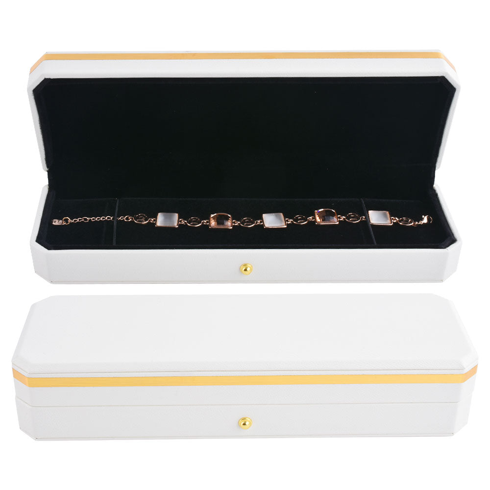 bracelet box - PU Bracelet Box P09BR-W BK open view