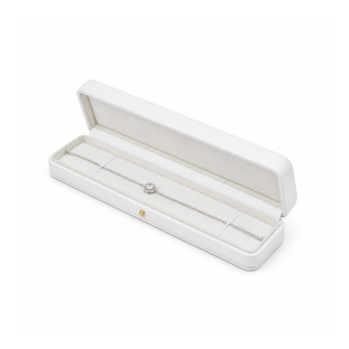 bracelet box - PU Bracelet Box P12BR-W W front view