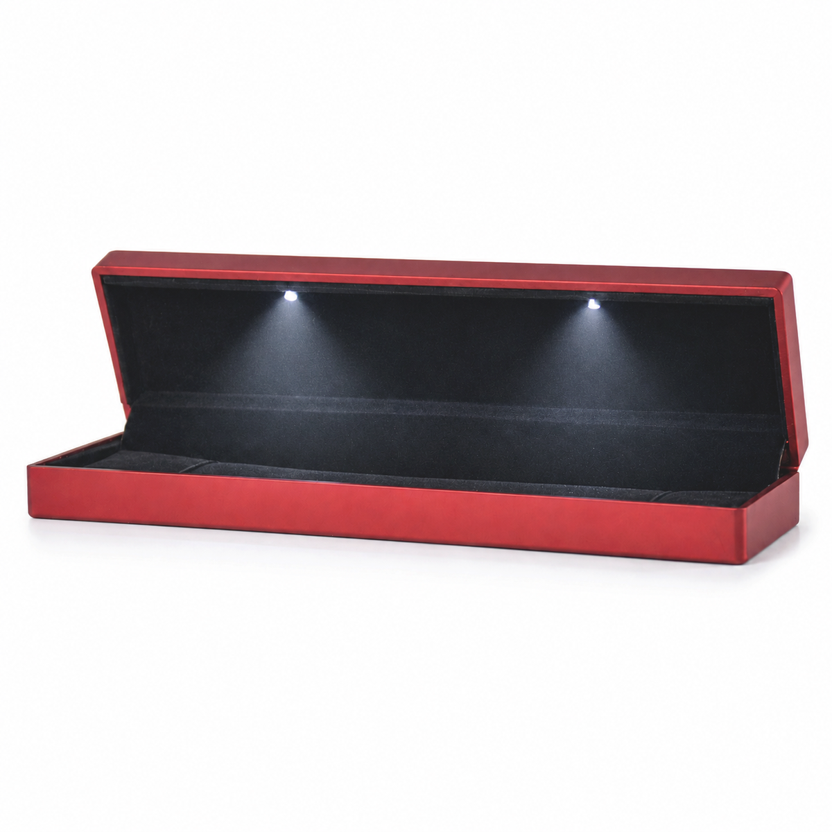 bracelet box - 12Pcs Red Black Bracelet Box LB56BR-R-12Pcs front view