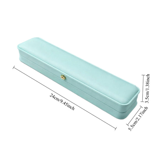 bracelet box - 12 Blue Bracelet Boxes Display P016-B1-LB W open view