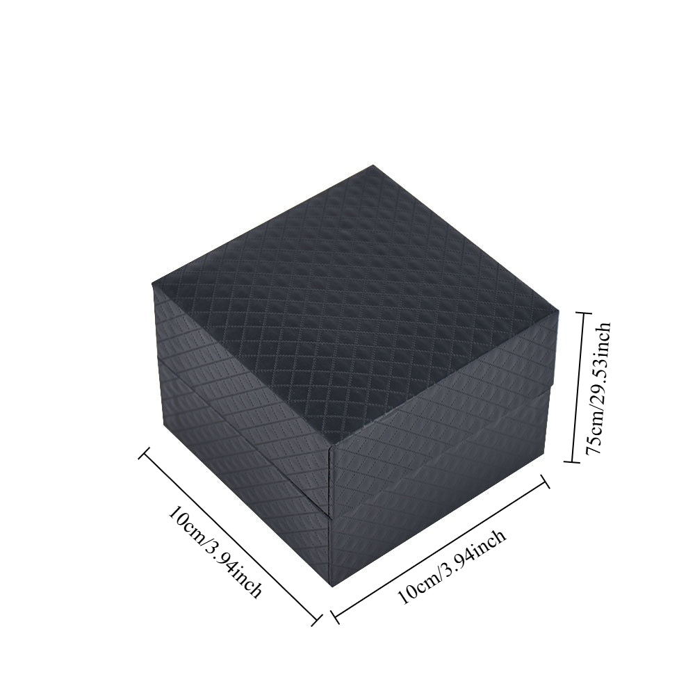 bracelet box and watch box - Black Paper Watch Bracelet Box WB003-BK open view