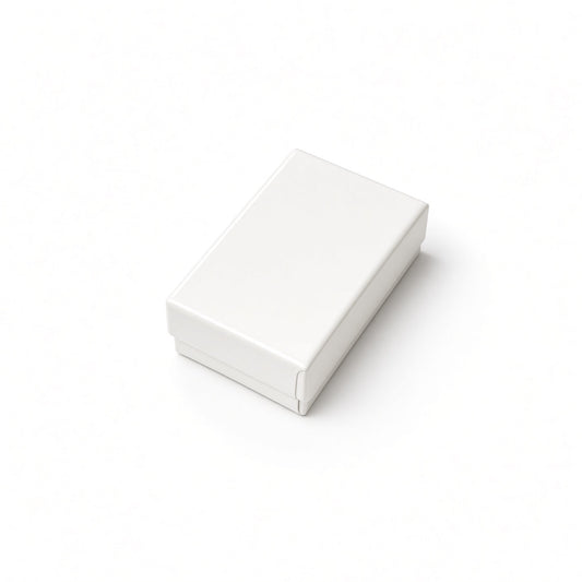 bracelet box - White Glossy Slim Bracelet Cotton-Filled Jewelry Box 100-Piece Pack BX2821WG open view