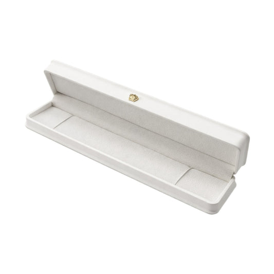 bracelet box - 12 White Bracelet Boxes P016-B1-W W front view