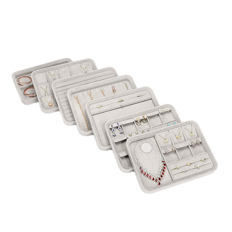 bracelet display and necklace display - Gray Display Tray Necklaces Bracelets C01806 front view