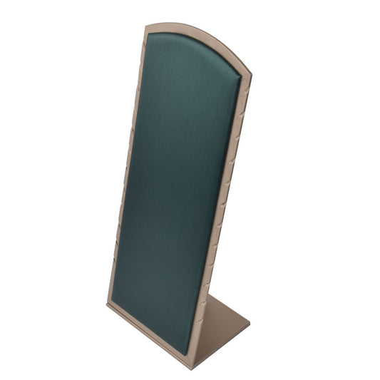 bracelet display and necklace display - Gray PU Display Necklace Bracelet Tray D001-N PU-G front view
