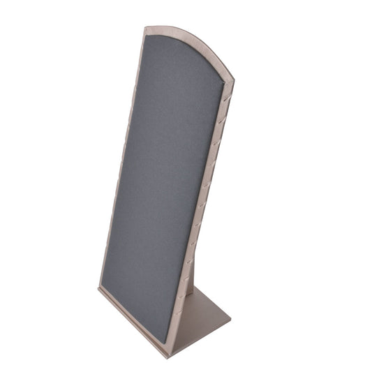 bracelet display and necklace display - Gray PU Display Necklace Bracelet Tray D001-N PU-G open view
