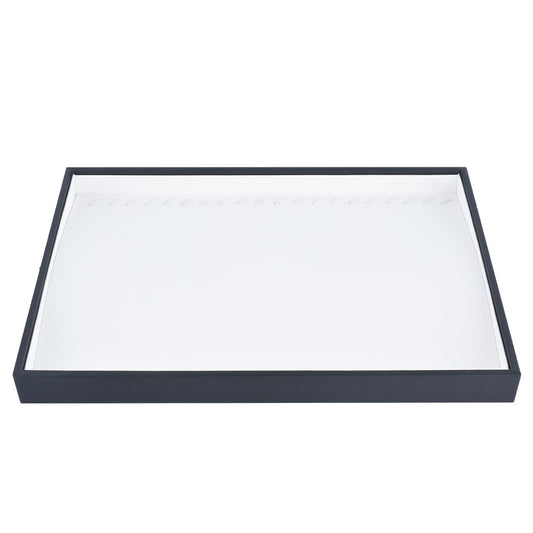 bracelet display and necklace display - White Bracelet Necklace Display Tray T001-N PU-W open view