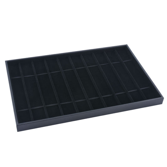 bracelet display and watch display - Black Bracelet Watch Display Tray T001-BR PU-BK open view