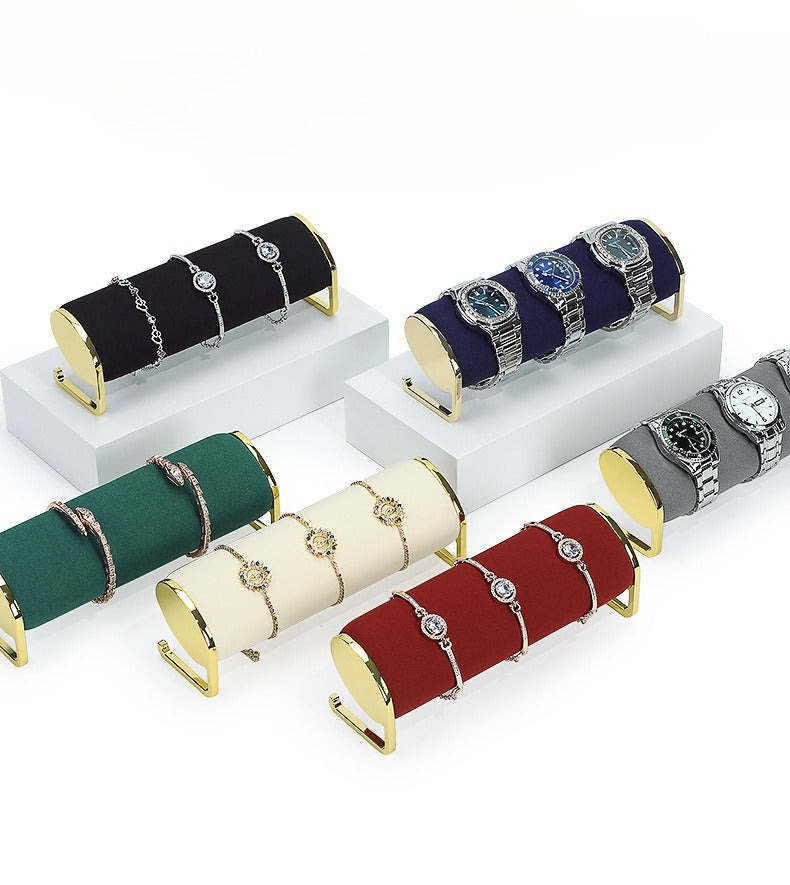bracelet display and watch display - Microfiber Metal Watch Display Stand Bracelets C01952 front view