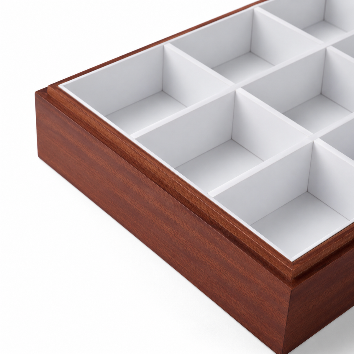 bracelet display and watch display - 15 White Wooden Wood Bracelet Watch Tray Display T025C15-W detail view