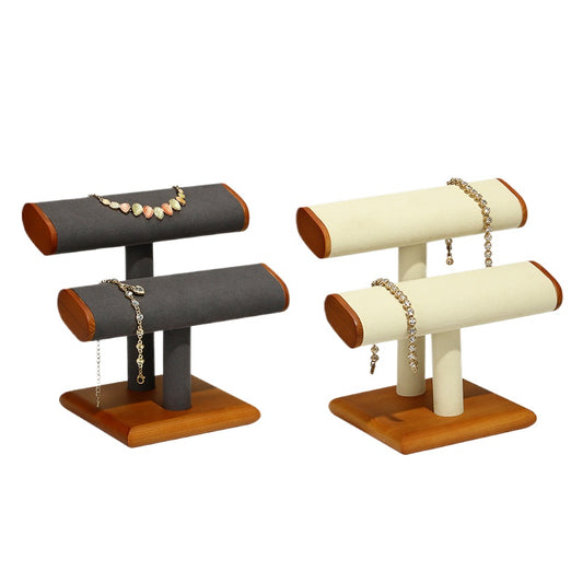 bracelet display - Wood Display Stand Bracelet C00997 front view