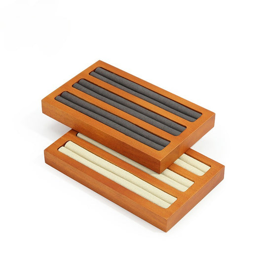 bracelet display - Wood Display Stand Rings Bracelets C00853 open view