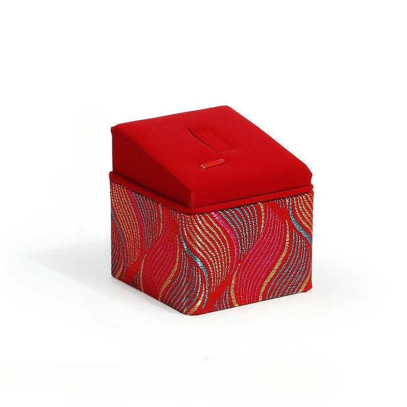 Red Jewelry Display Stand for Gold & Jewelry, Window Showcase Organizer