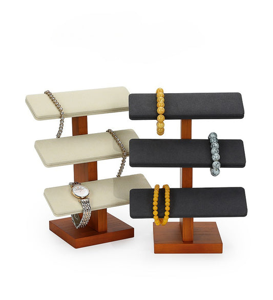 3-Tier Wooden Bangle & Bracelet Display Stand