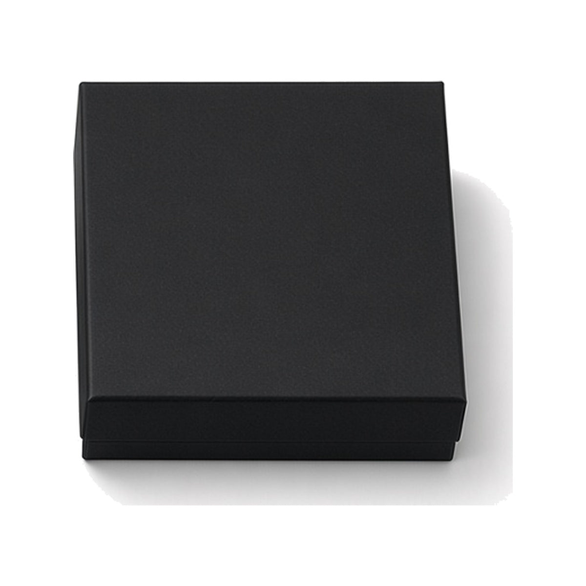 Black cardstock custom magnetic jewelry box in 10 x 10 x 3.5 cm