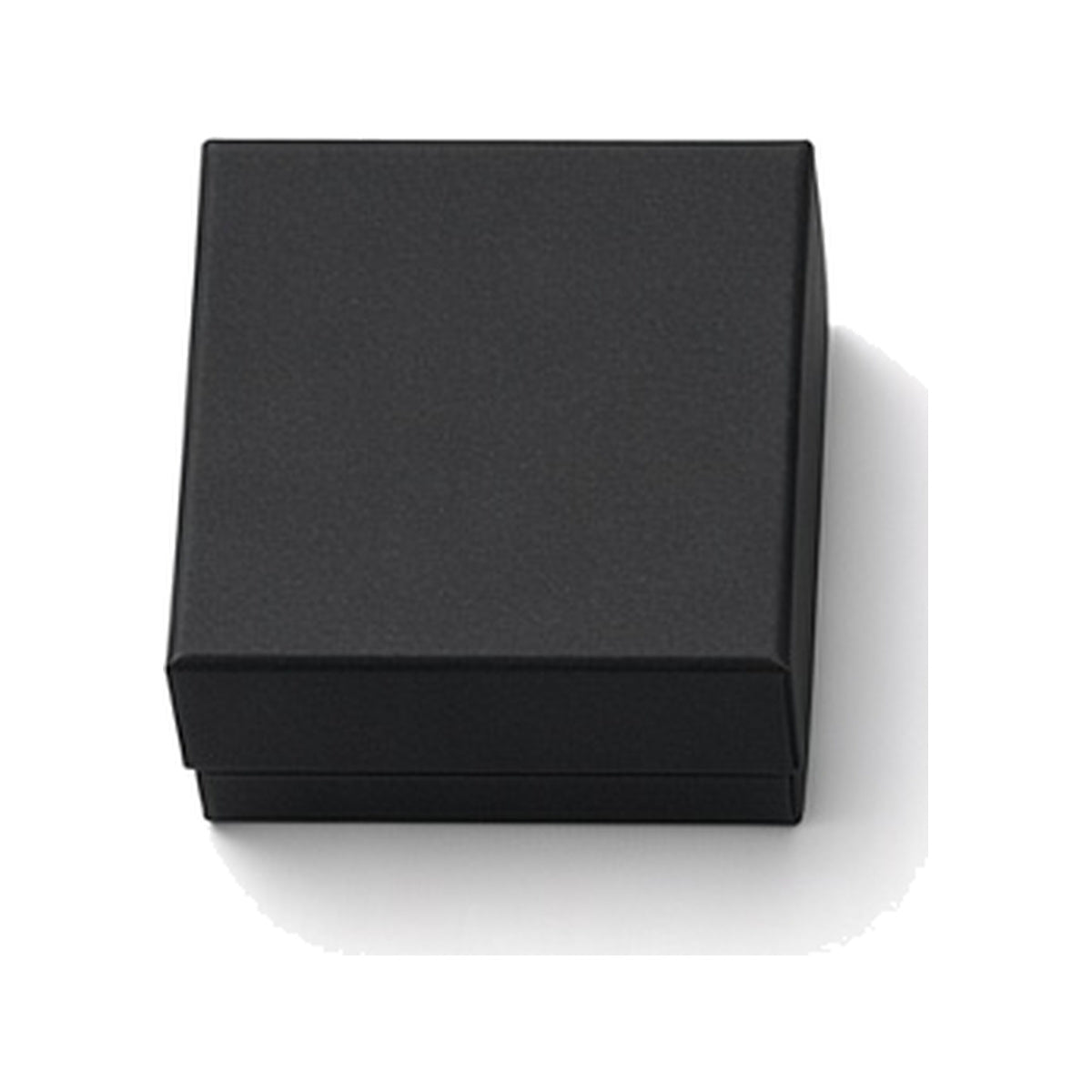 Black cardstock custom magnetic jewelry box in 5 x 5 x 3.5 cm