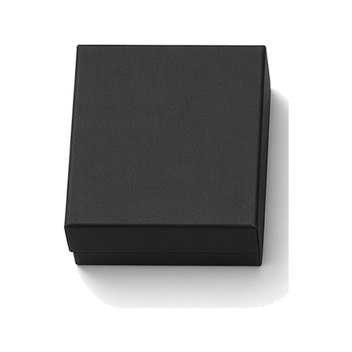 Black cardstock custom magnetic jewelry box in 7 x 7 x 3.5 cm