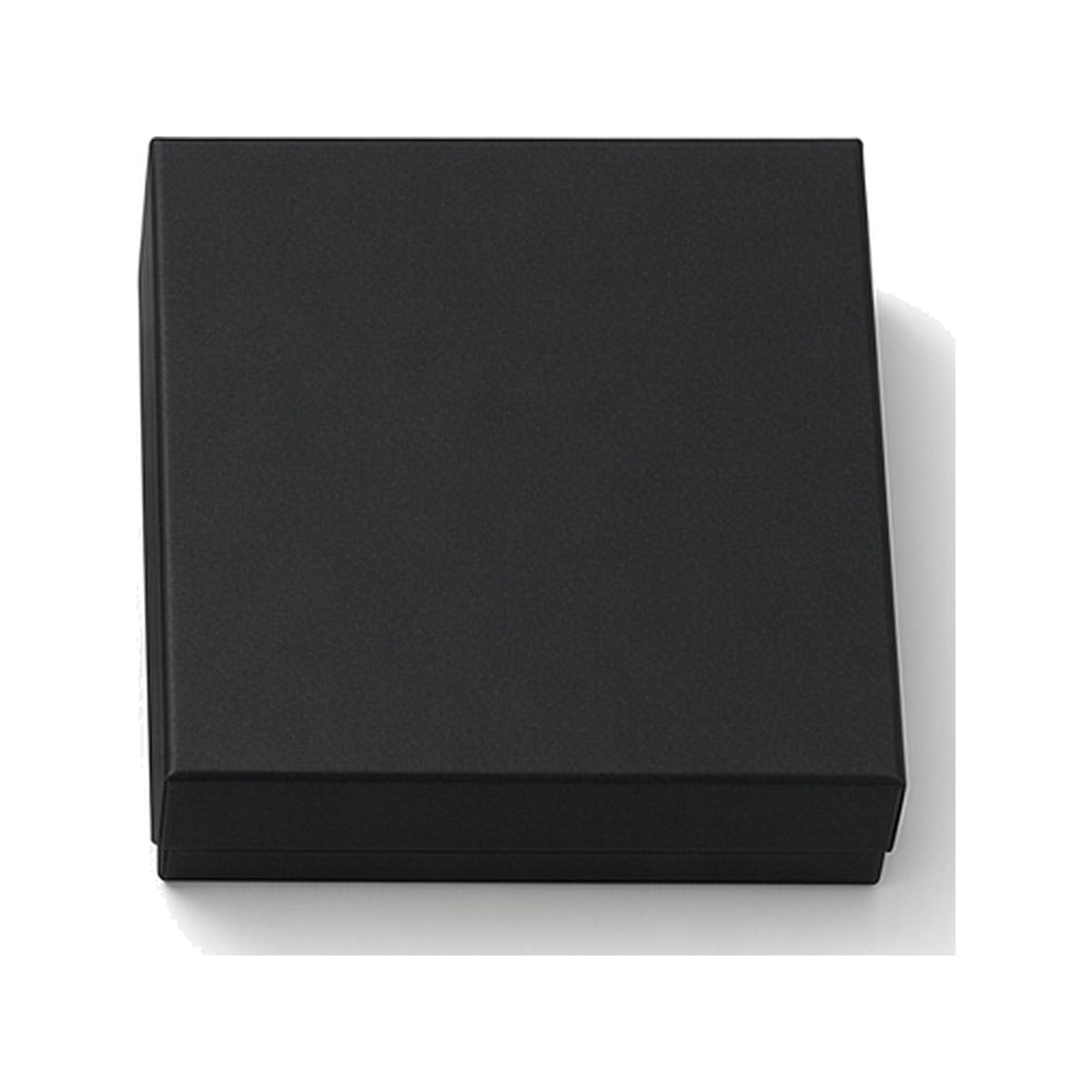 Black cardstock custom magnetic jewelry box in 9 x 9 x 3.5 cm