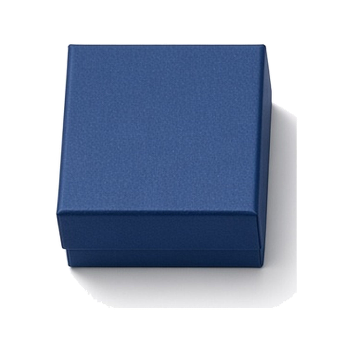 Deep navy blue custom magnetic jewelry box in 5 x 5 x 3.5 cm