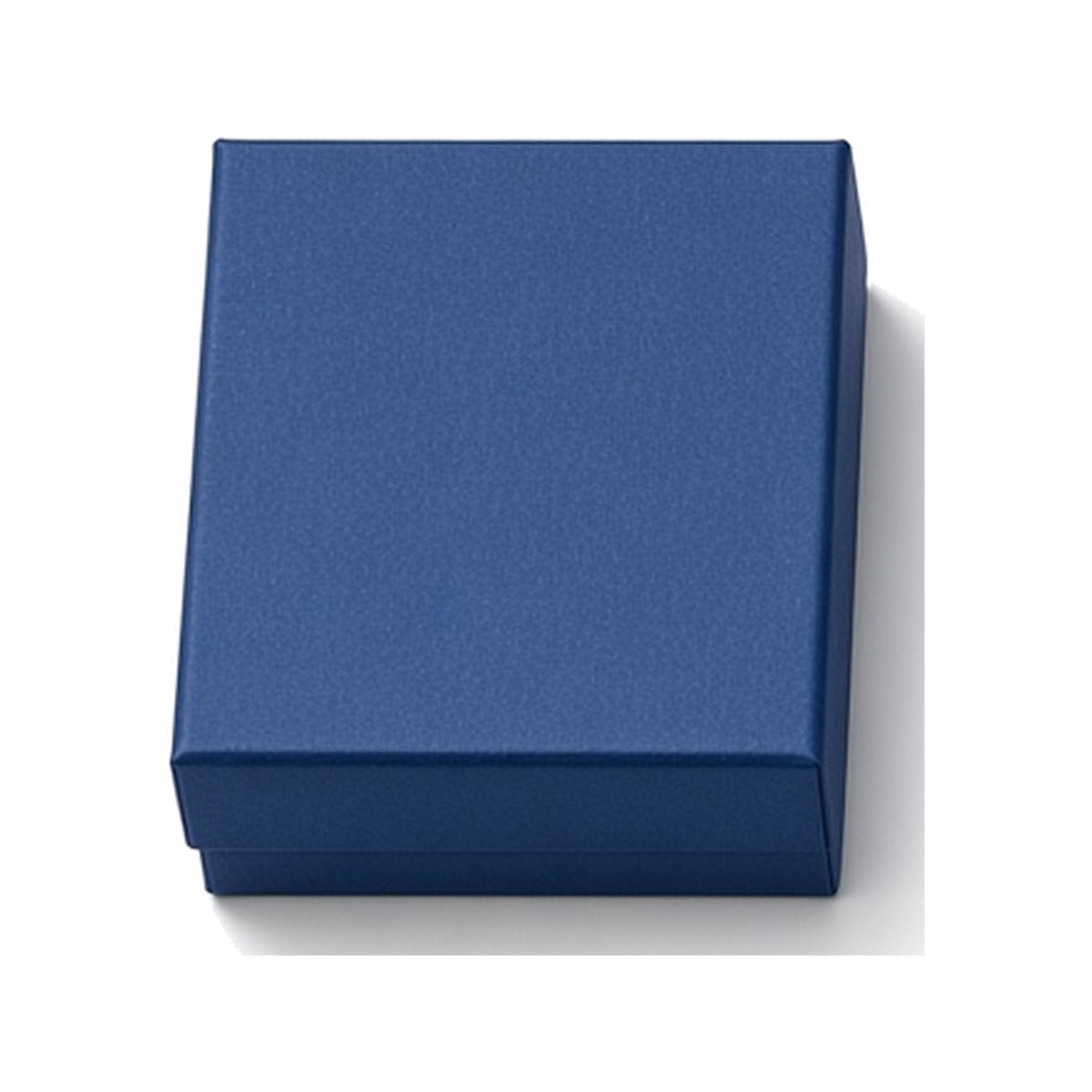 Deep navy blue custom magnetic jewelry box in 7 x 7 x 3.5 cm