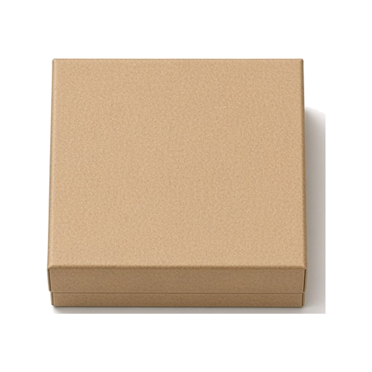 Kraft paper custom magnetic jewelry box in 8 x 8 x 3.5 cm
