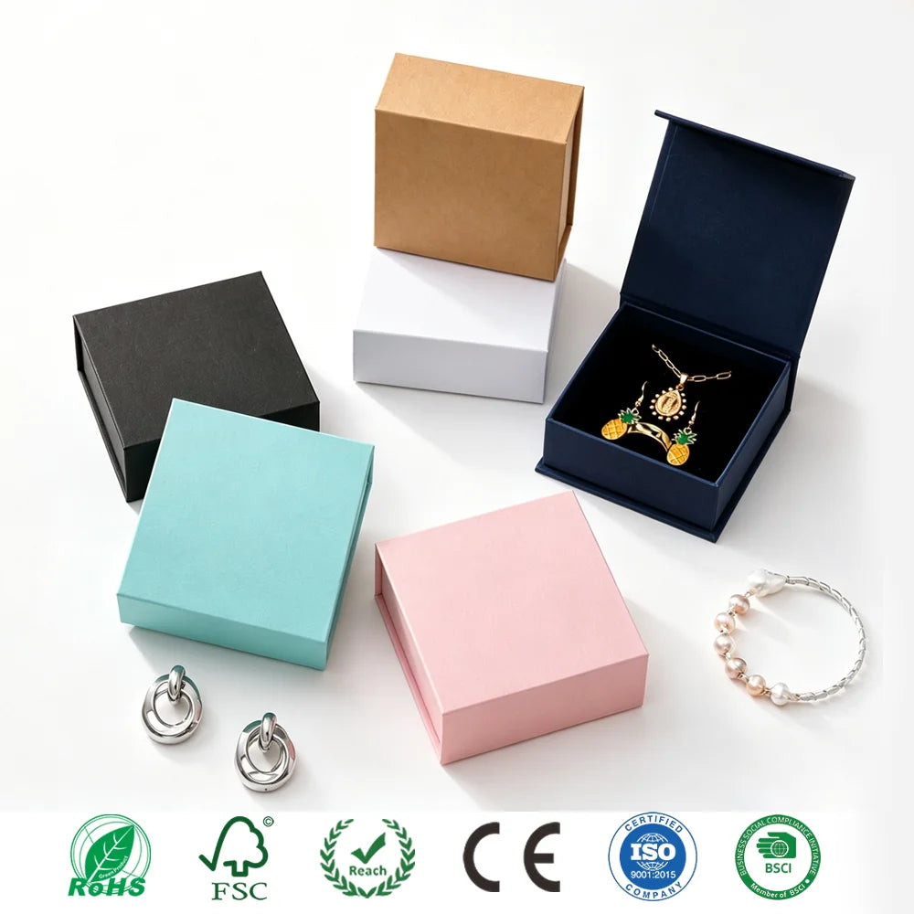 Custom magnetic paper jewelry box - view 1