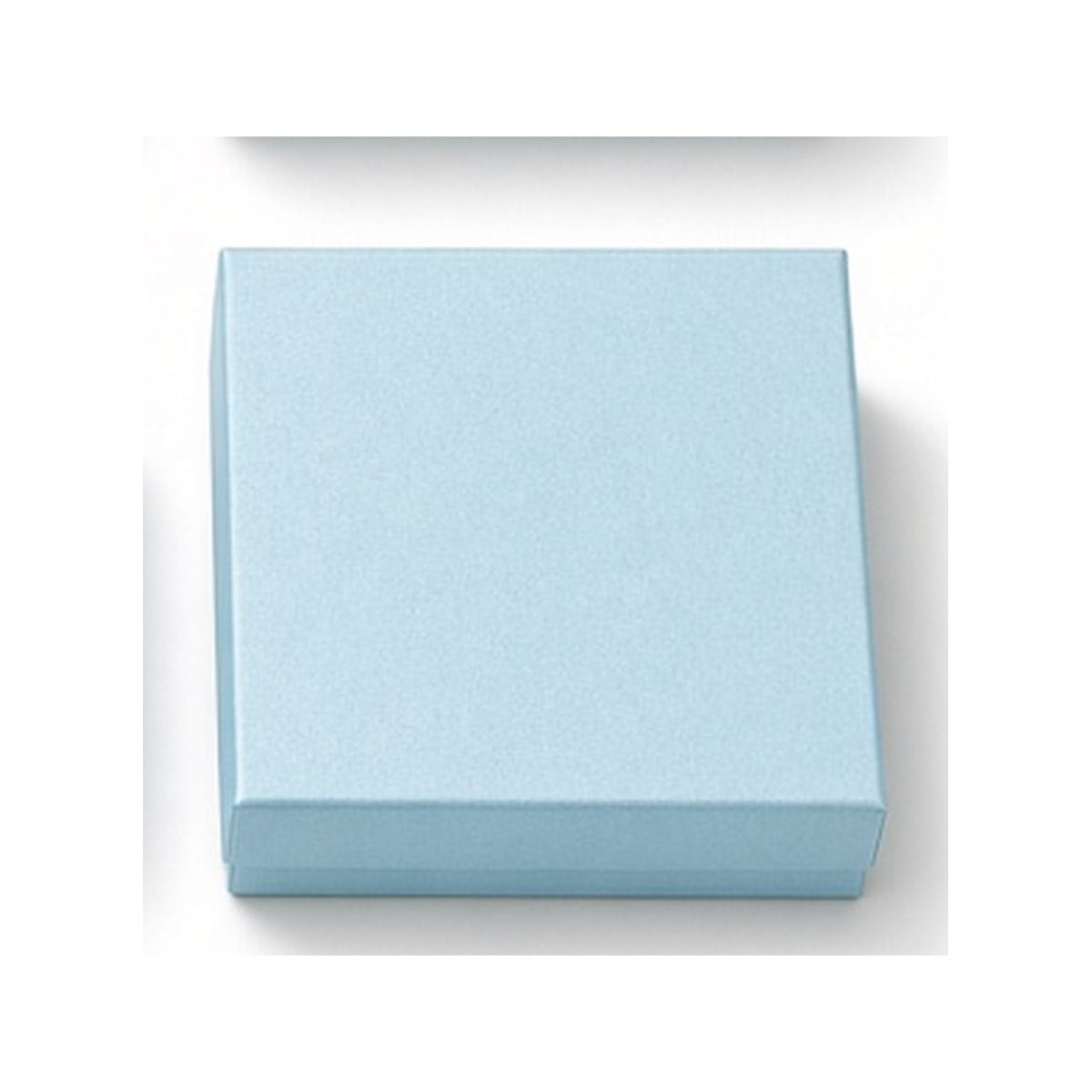 Powder blue custom magnetic jewelry box in 10 x 10 x 3.5 cm