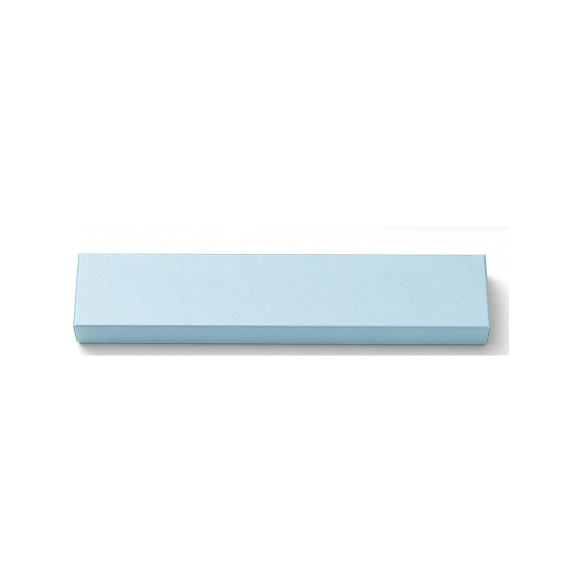 Powder blue custom magnetic necklace box in 22 x 5.5 x 3 cm