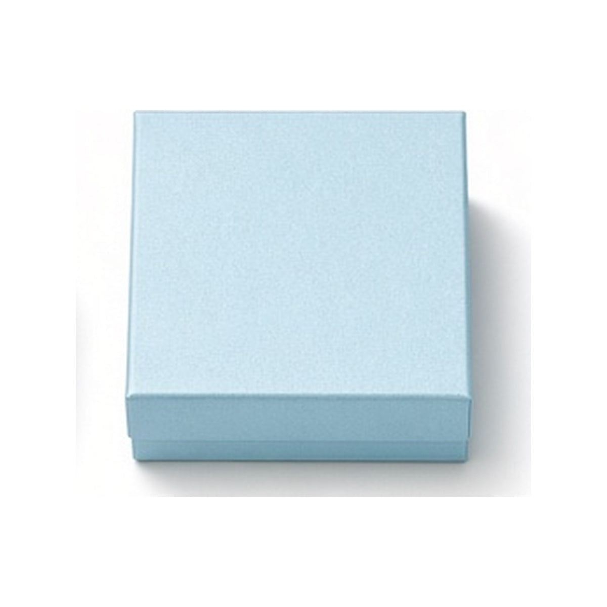 Powder blue custom magnetic jewelry box in 7 x 7 x 3.5 cm