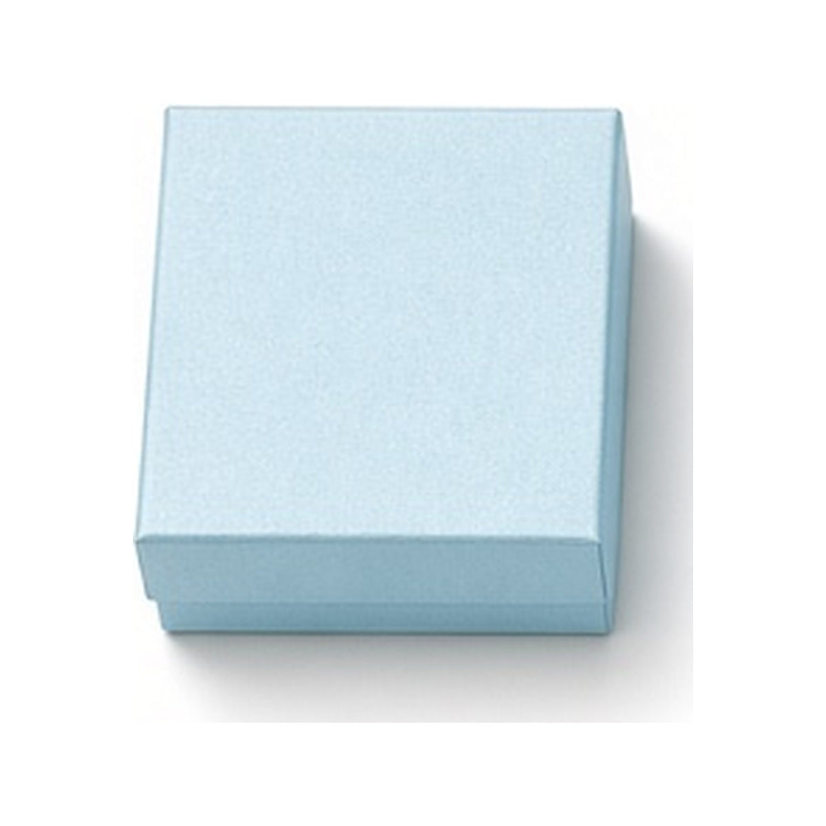 Powder blue custom magnetic jewelry box in 8 x 8 x 3.5 cm