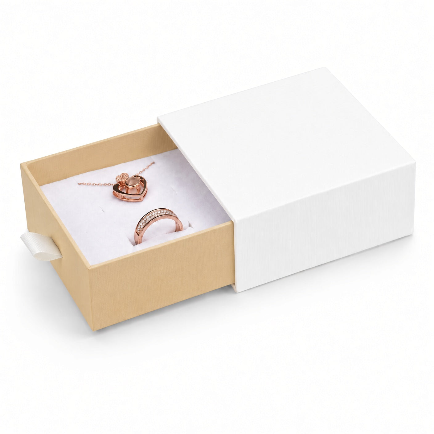 White & Gold Drawer Jewelry Boxes – 24 Pack