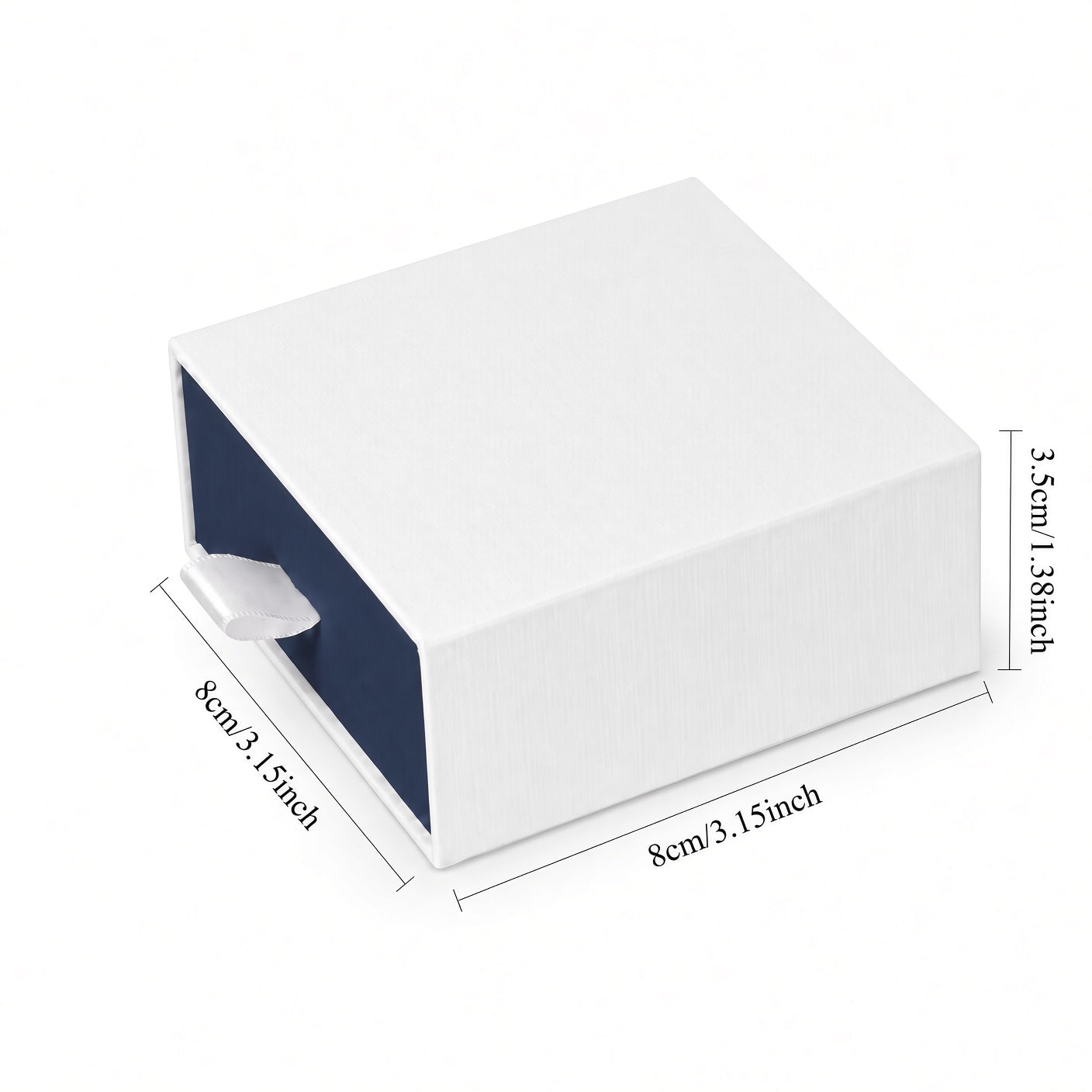 White & Blue Drawer Jewelry Boxes – 24 Pack