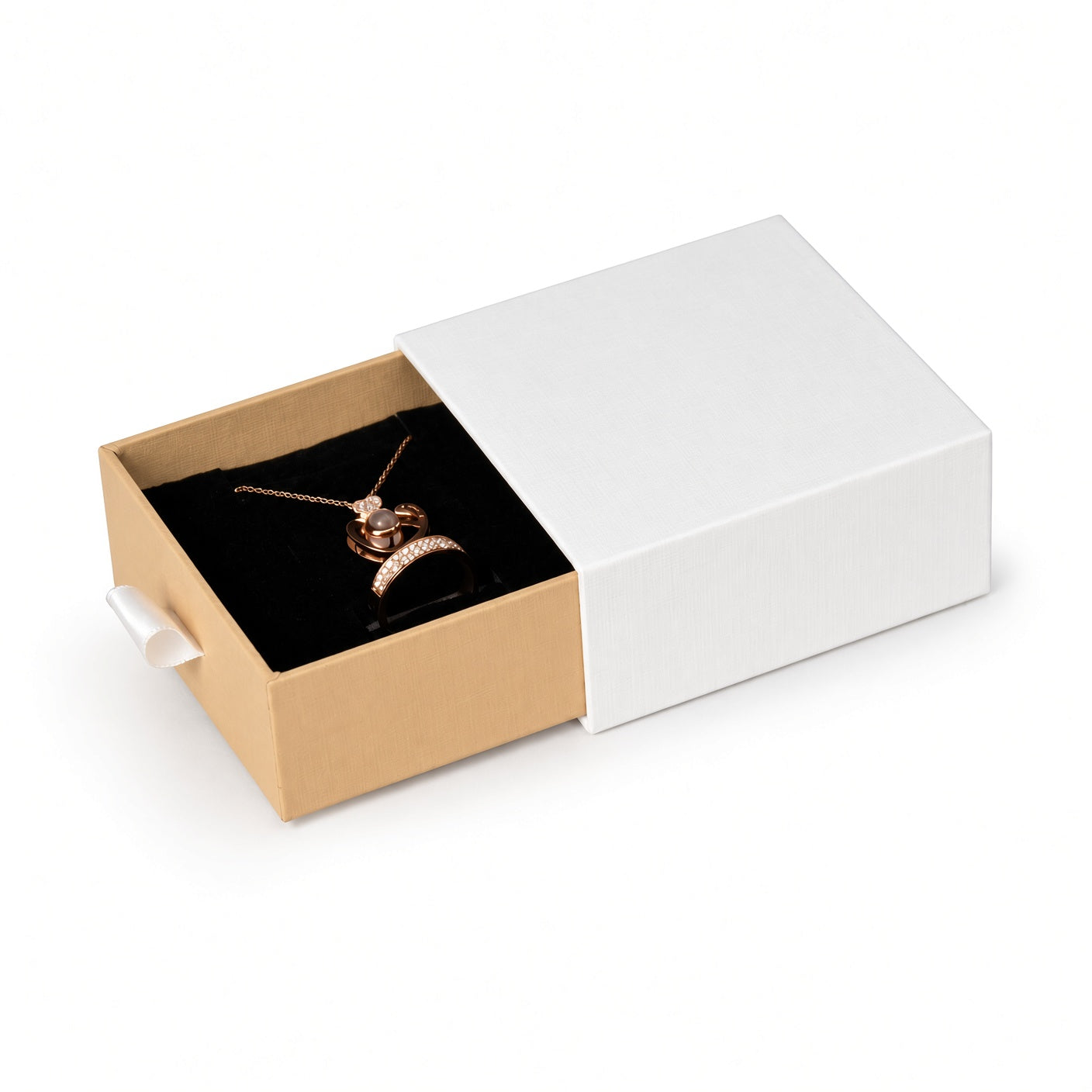 White & Gold Drawer Jewelry Boxes – 24 Pack
