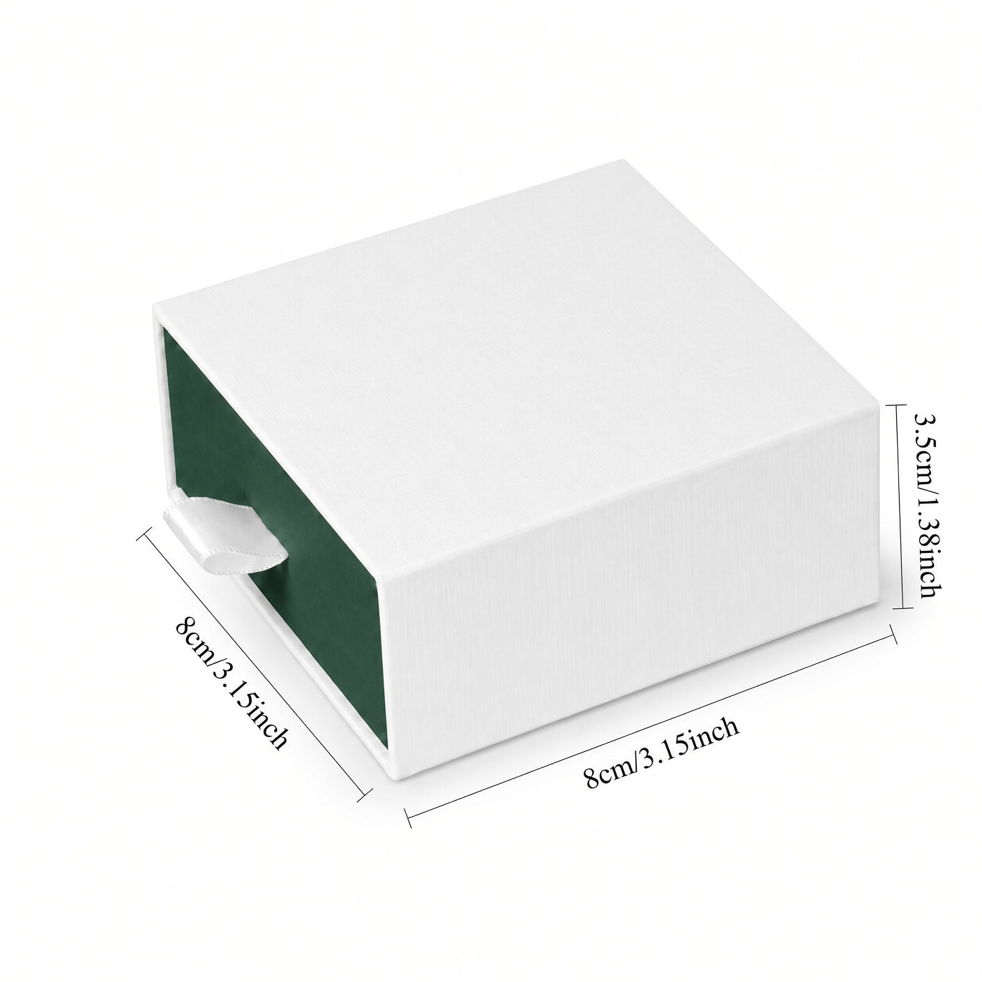 White & Green Drawer Jewelry Boxes – 24 Pack