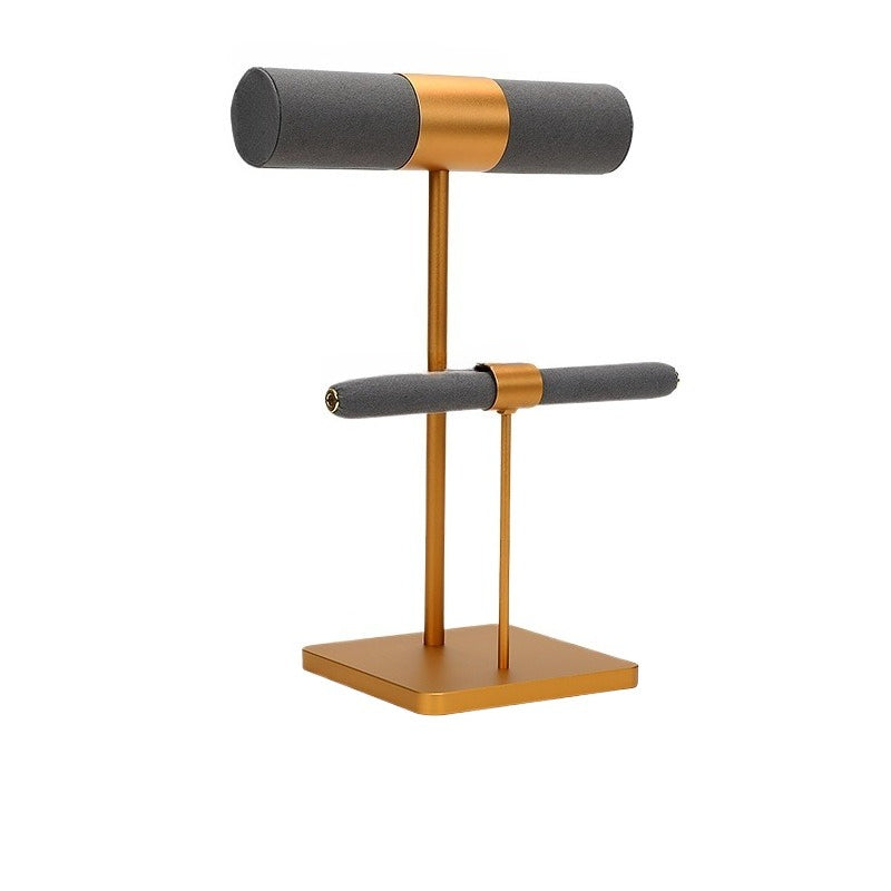 Premium Multi-Color Microfiber & Metal Jewelry Stand, Bracelet & Ring Display Holder