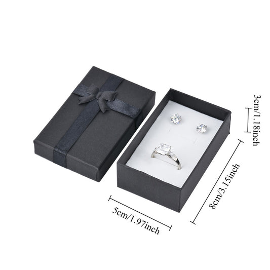 earring box - 24pcs Black Earring Boxes B10-32-BK open view