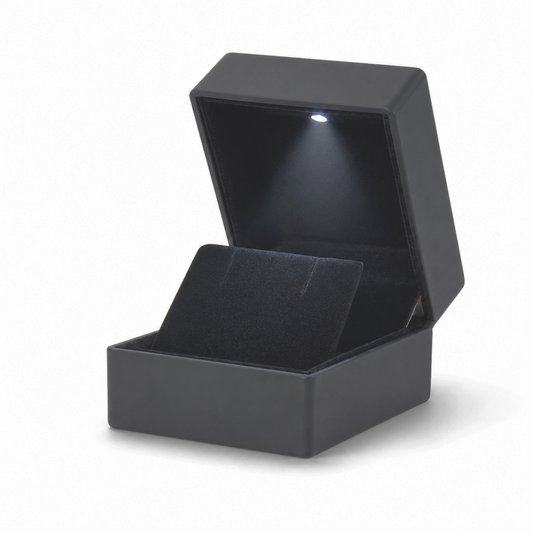 earring box - 12Pcs Black Earring Box LB56E-BK-12Pcs front view