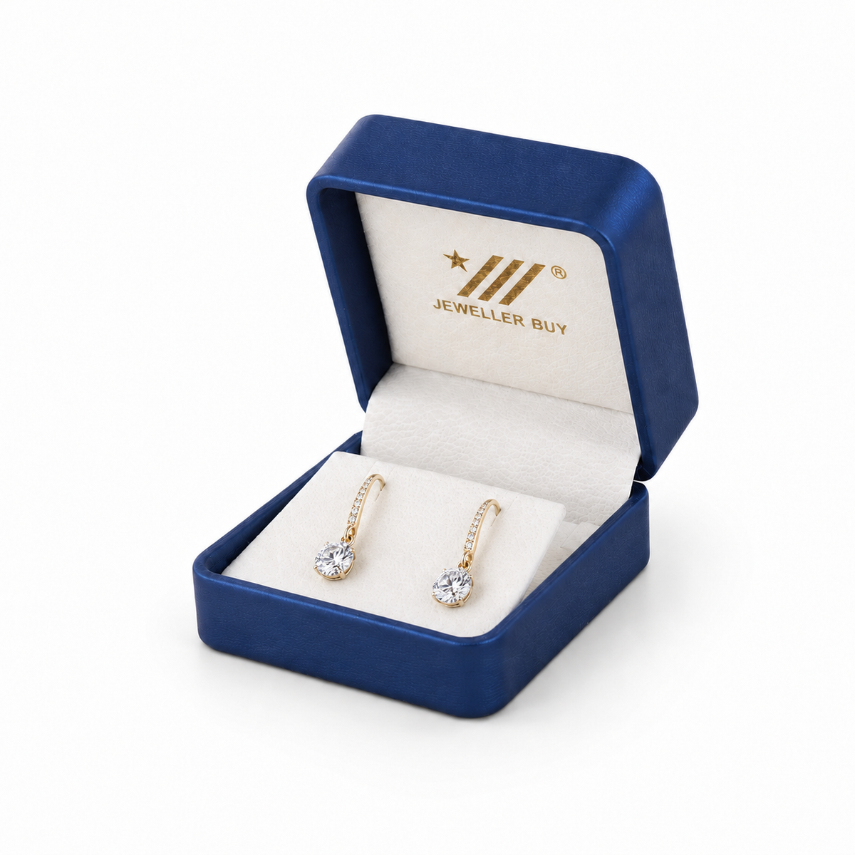 earring box - Blue PU Leather Earring Box 1-4 product view 06